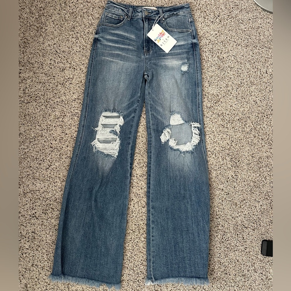 NWT‎ Freckled Poppy x Risen Wide Leg Jeans size 11/30